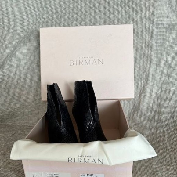 Alexandre Birman:  Megan 85 Python Ret Lacquer Booties - nightblue - Picture 6 of 14